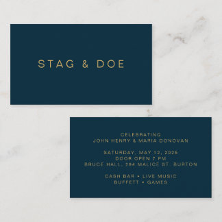 Enkel, modern Stag och Doe/Jack och Jill Biljett