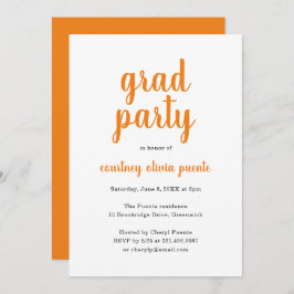 Enkel modern Studentfest Inbjudningar