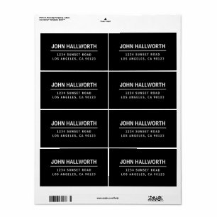 Enkel modern svart och vit fraktsedel