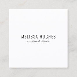 Enkel modern svart och vit fyrkantigt visitkort