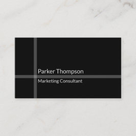 Enkel modern svart och vit korsning av Rand Visitkort