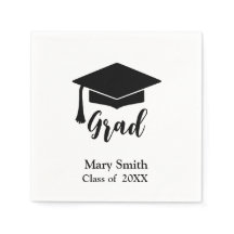 Enkel modern svart och vit Studenten