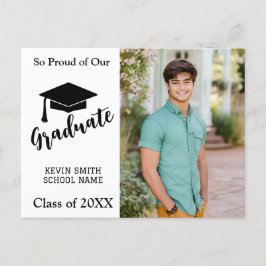 ENKEL MODERN SVART & VIT Annonskort Meddelande Vykort