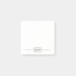 Enkel, modern, svart vit inledning post-it block