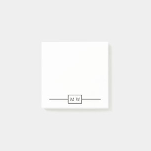 Enkel, modern, svart vit inledning post-it block