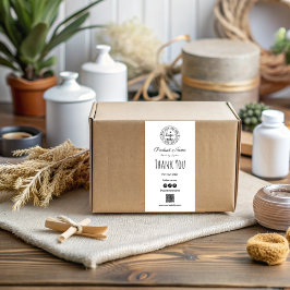 Enkel modern svartvit Tack Fraktsedel