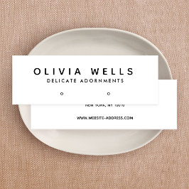 Enkel Modern svartvit Visning Mini Visitkort