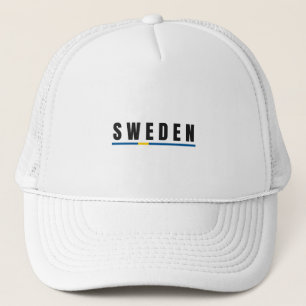 Enkel modern Sverige Svenska Brev Flagga Souvenir Keps