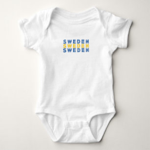 Enkel modern Sverige Svenska Flagga Souvenir T Shirt