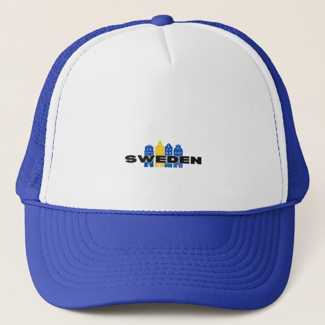 Enkel modern Sverige Svenska land Flagga Souvenir Keps (Framsida)