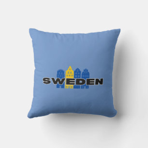 Enkel modern Sverige Svenska land Flagga Souvenir Kudde