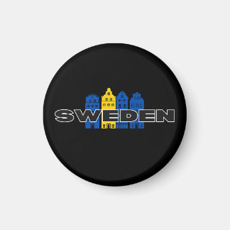 Enkel modern Sverige Svenska land Flagga Souvenir Magnet