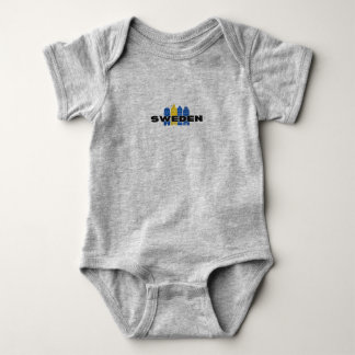 Enkel modern Sverige Svenska land Flagga Souvenir T Shirt