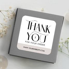 Enkel modern Tack för seriellt teckensnitt för för Fyrkantigt Klistermärke