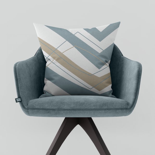 Enkel modern Teal Guld Kudde (Skapare uppladdad)