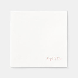 Enkel modern teckensnitt  Namn Bröllop Pappersservett