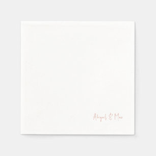 Enkel modern teckensnitt  Namn Bröllop Pappersservett