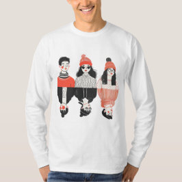 Enkel modern teckning för coola ungdomar t shirt