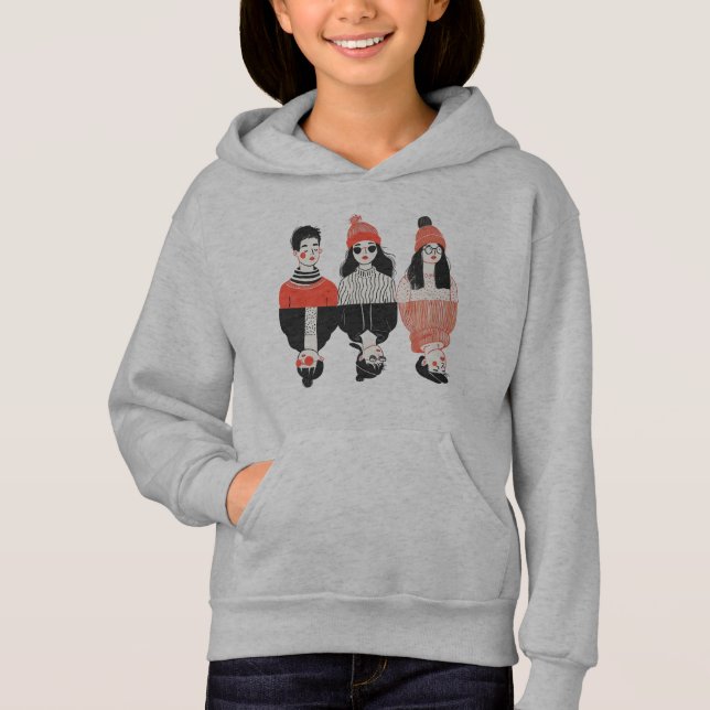Enkel modern teckning för coola ungdomar t shirt (Framsida)