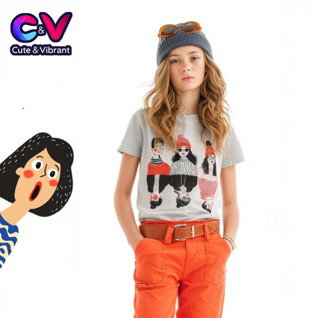 Enkel modern teckning för coola ungdomar t shirt (Skapare uppladdad)