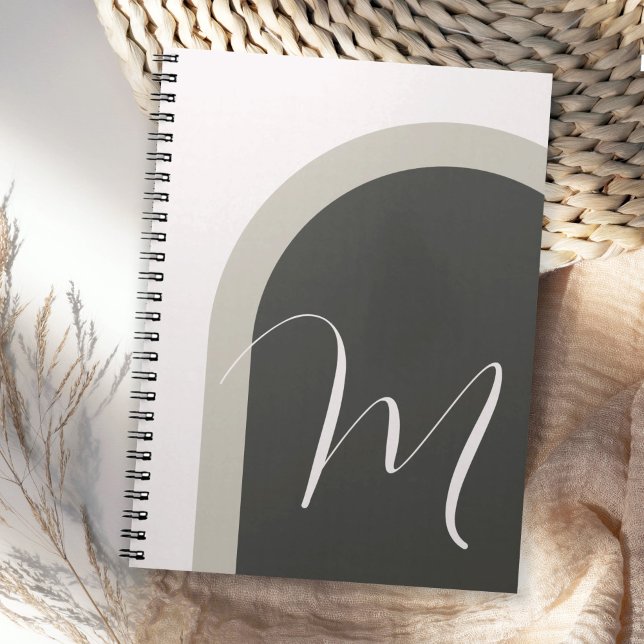 Enkel modern teckning med Monogram initial Anteckningsbok (Skapare uppladdad)