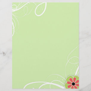 Enkel, modern, trådlös formatmall med blomma