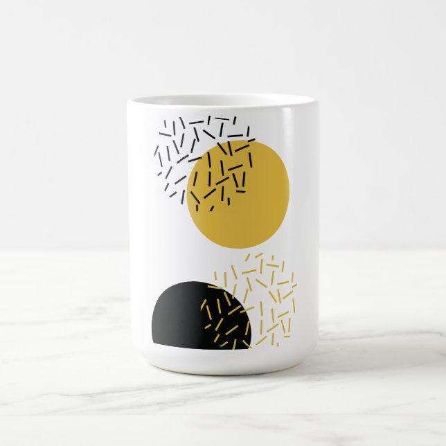 Enkel, modern, trendig geometrisk grafik i stadsom kaffemugg (Center)