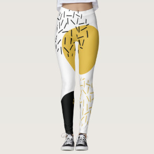 Enkel, modern, trendig geometrisk grafik i stadsom leggings