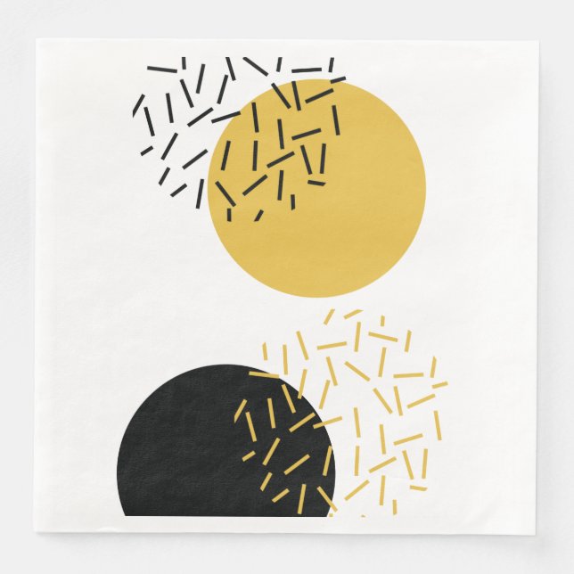 Enkel, modern, trendig geometrisk grafik i stadsom pappersservett (Framsida)