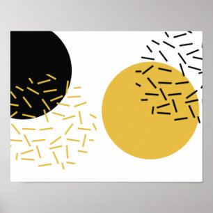 Enkel, modern, trendig geometrisk grafik i stadsom poster