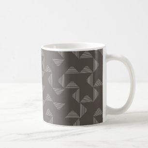 Enkel, modern, trendig geometrisk grafik mönster kaffemugg