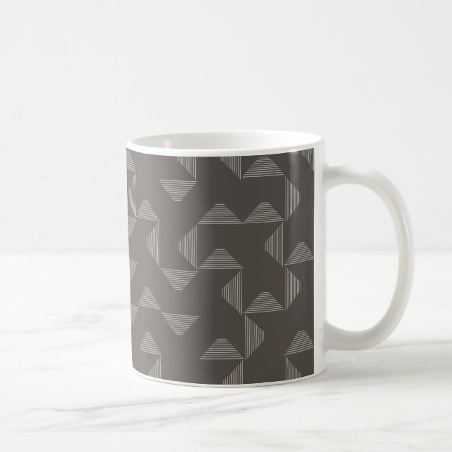 Enkel, modern, trendig geometrisk grafik mönster kaffemugg (Höger)