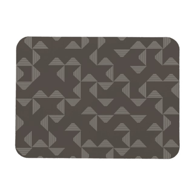 Enkel, modern, trendig geometrisk grafik mönster magnet (Horisontell)