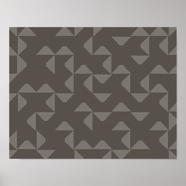Enkel, modern, trendig geometrisk grafik mönster poster (Framsidan)