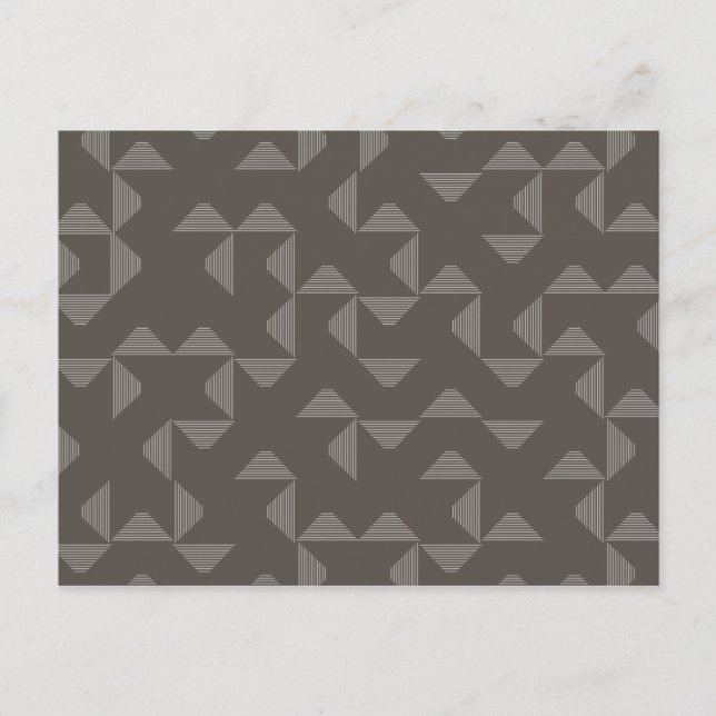 Enkel, modern, trendig geometrisk grafisk mönster vykort (Framsida)