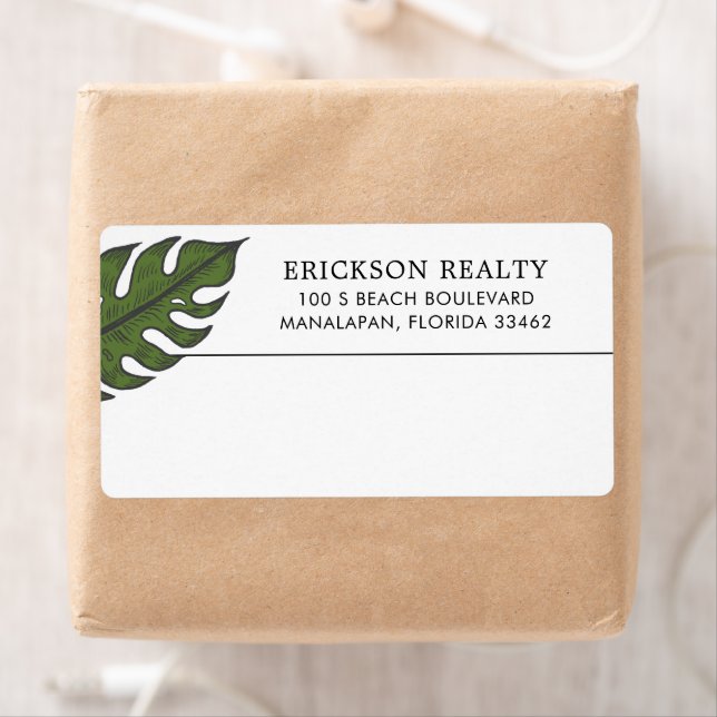 Enkel, modern, tropisk företagsleverans fraktsedel (Insitu)