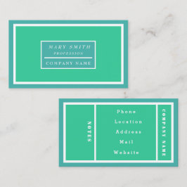 Enkel modern turkos visitkort