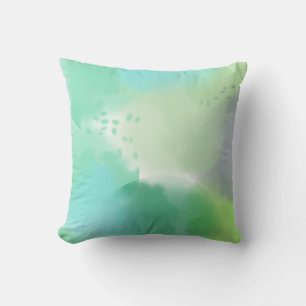 ENKEL MODERN TURQUOISE GRÖNT GEOMETRISK ABSTRAKT KUDDE