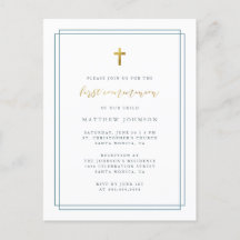 Enkel modern typografi blå första gemenskap