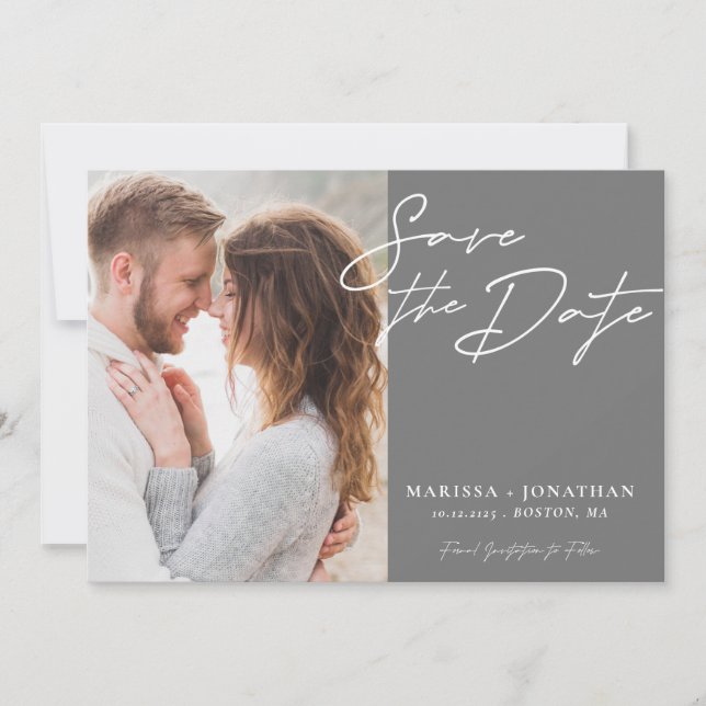 Enkel modern typografi - Spara datum Datumet (Framsida)