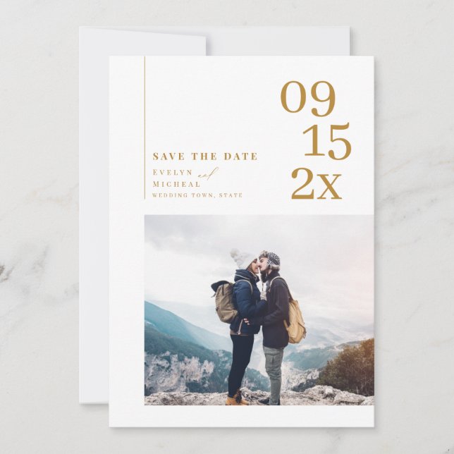 Enkel modern typografi sparar datumet spara datumet (Framsida)