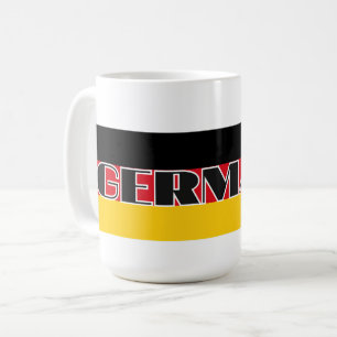 Enkel modern Tyskland german flagga Souvenir Kaffemugg