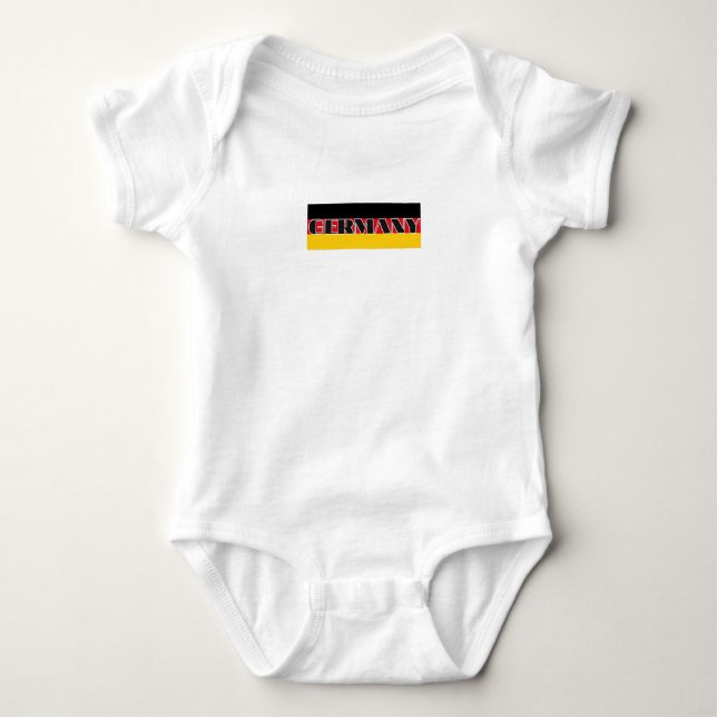 Enkel modern Tyskland german flagga Souvenir T Shirt (Framsida)