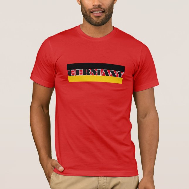 Enkel modern Tyskland german flagga Souvenir T Shirt (Framsida)