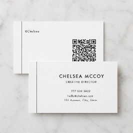 Enkel Modern Unik Användarnamn Professionell QR-ko Visitkort