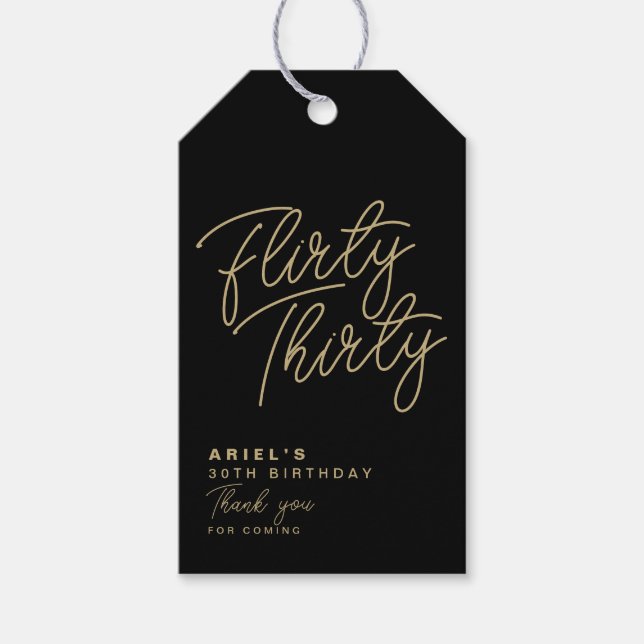 Enkel modern Vänd trettio Personliger Presentetikett (Framsidan)