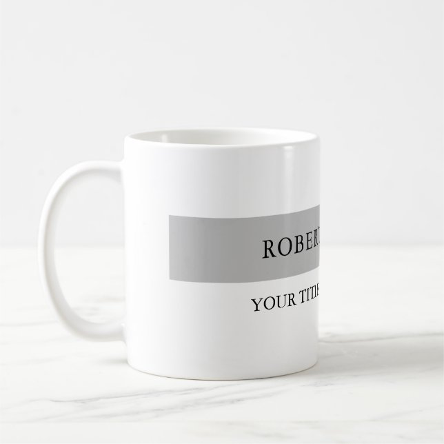 Enkel, modern, vanlig minimalistisk kaffemugg (Vänster)