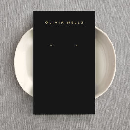 Enkel Modern Visning för svart avläsning Visitkort