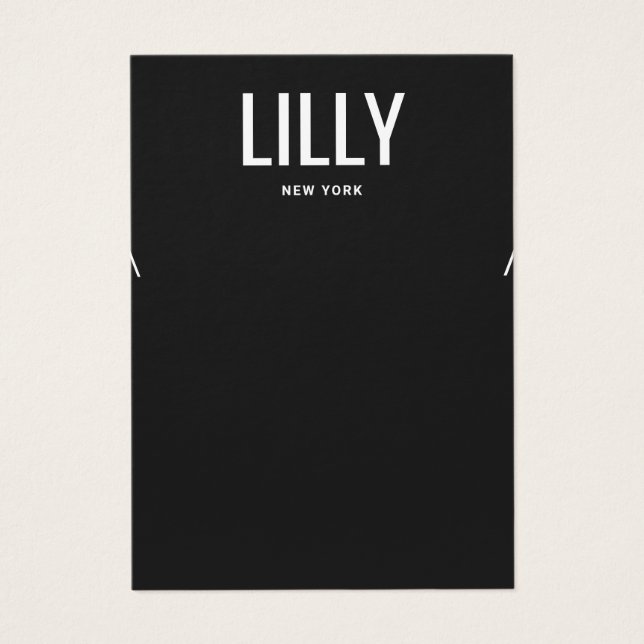 Enkel, modern Visning för svart näsborre Visitkort (Framsidan)