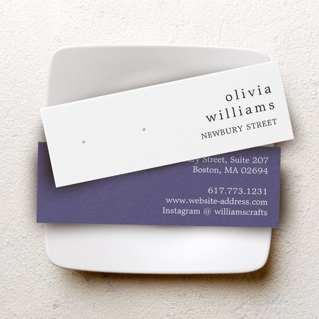 Enkel modern visningskort för örhängen litet visitkort (Skapare uppladdad)